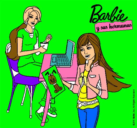 Dibujo De Barbie Y Su Hermana Merendando Pintado Por Krissthel En The Best Porn Website