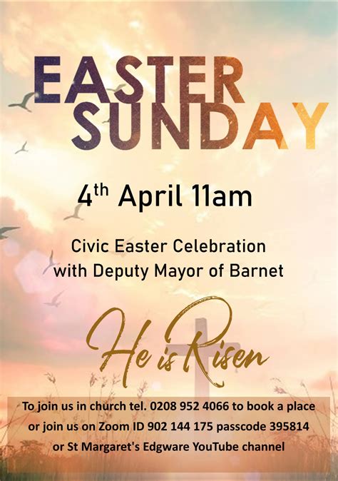 Easter Sunday Celebration 4th April 11am St Margarets Church