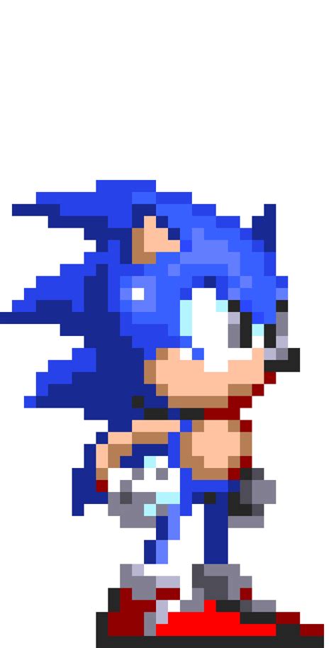 Sonic 2 Sprite With Mania Shading Pixel Art Maker