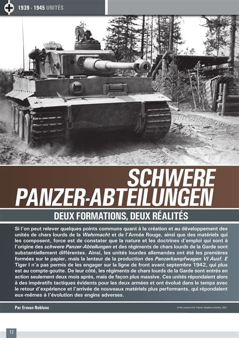 Schwere Panzer Abteilungen Et Régiments De Chars Lourds De La Garde