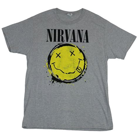 Nirvana Nirvana Mens T Shirt Splattered Yellow X Eyed Smiley Face