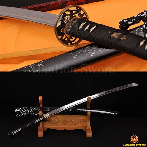 Handmade Japanese Samurai Sword Katana Blade 1095 Clay Tempered Carbon