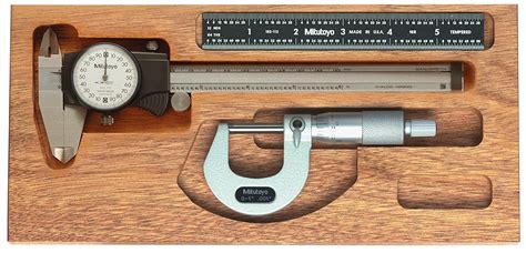 Mitutoyo 64pka072 Tool Kit 0 1 Range Ratchet Micrometer 0 6 Range
