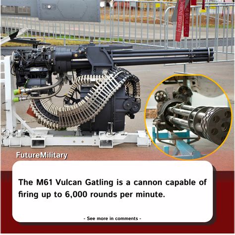 The M61 Vulcan Gatling Is A Cannon Capable Of Firing Up To 6000 Rounds