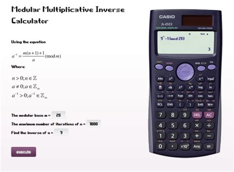 The Math Kid • Modular Multiplicative Inverse Calculator