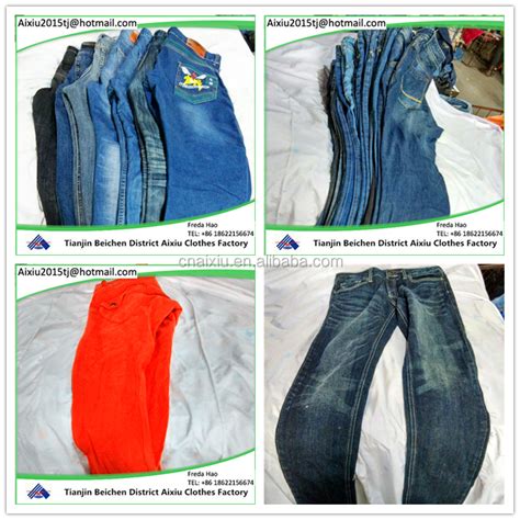 In Bales Second Hand Clothing Men Jean Pants Used
