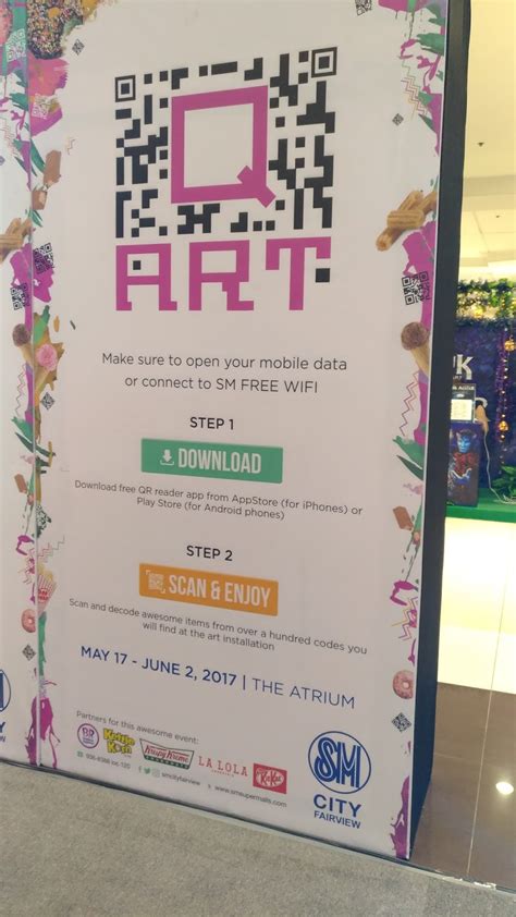Experience The Fun Of Scanning Qr Codes At The Q Art Exhibit Of Sm City