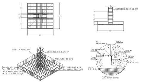 Detail Of Pile Foundation Plan And Section Dwg File Cadbull Images