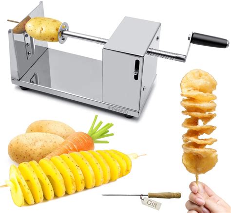 Manual Stainless Steel Twisted Potato Slicer Spiral Vegetable Cutter