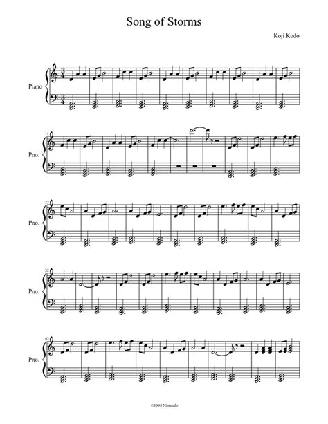 I've included a video of me playing song of storms, since i believe that its a perfect middle ground from this book, with it not being the hardest, but also. Song of Storms Sheet music for Piano (Solo) | Musescore.com
