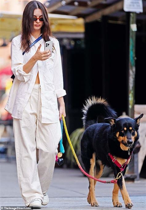 Emily Ratajkowski Flashes Taut Midriff As She Takes Colombo For Walk
