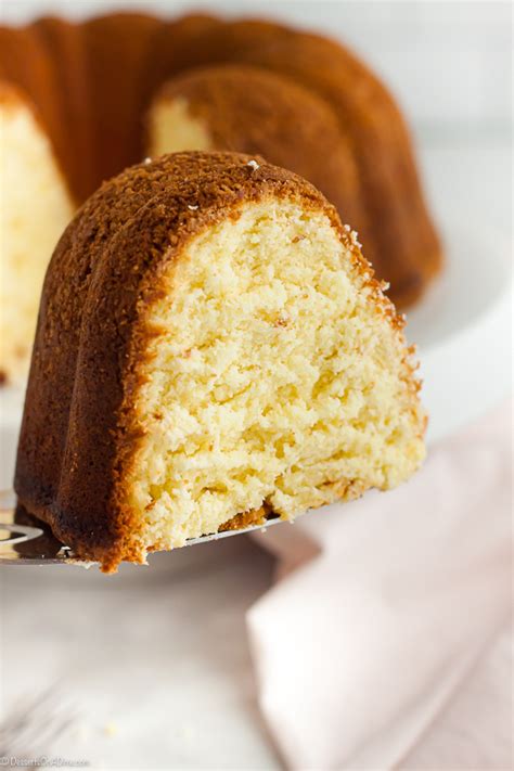 The name pound cake comes from the traditional american pound cake recipe which called for one pound each of butter, flour, sugar, and eggs.davidson, alan. Easy Pound Cake Recipe - Homemade Pound Cake