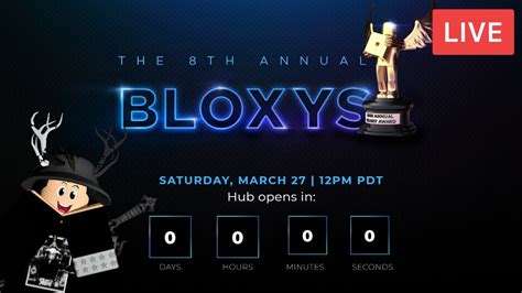 🏆roblox Bloxy Hubs Grand Opening 🔴 Bloxys Hub Live Countdown Youtube