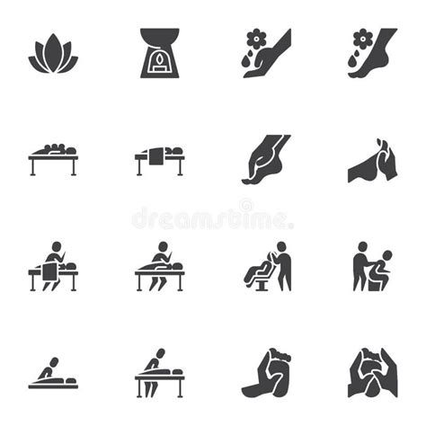 massage therapy vector icons set stock vector illustration of editable hygiene 202984834
