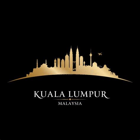 Kuala Lumpur Malaysia City Skyline Vector Silhouette Stock Vector