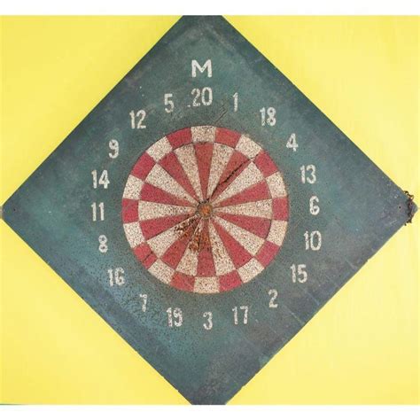 Unknown Vintage Toohey Troy American Dual Sided Dart Board For