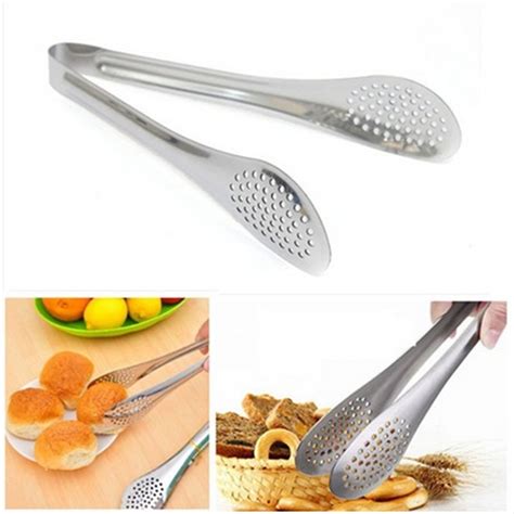 Buy Stainless Steel Food Tongs Bbq Kitchen Cooking Food Serving Buffet Utensil