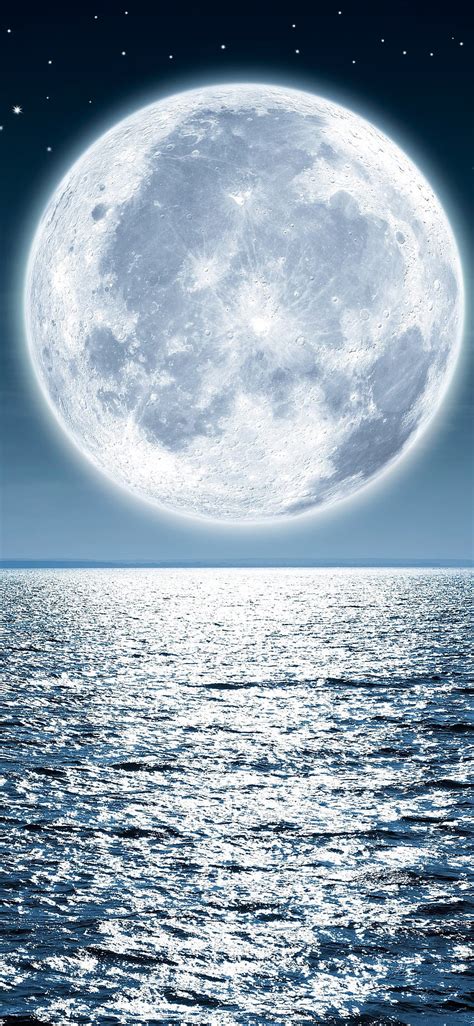 1920x1080px 1080p Free Download Moon Sea Bright 1242x2688 Iphone