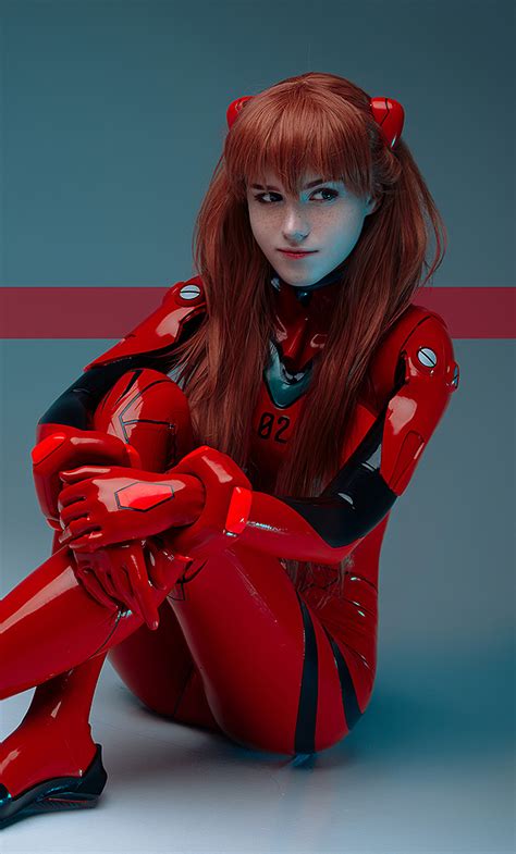 X Evangelion Asuka Anime Girl Cosplay Iphone Hd K Wallpapers Images Backgrounds