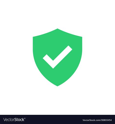 Shield With Check Mark Icon Royalty Free Vector Image