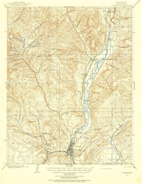 Collection C 007 Usgs Topographic Map Of Durango Co At The Center