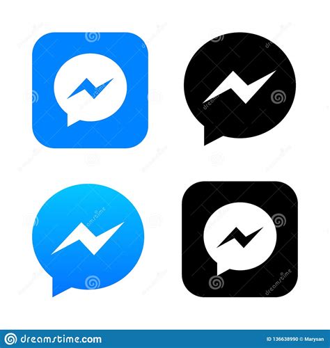 Blue Chat App Icon With Message Bubble Vector Logo On White Editorial