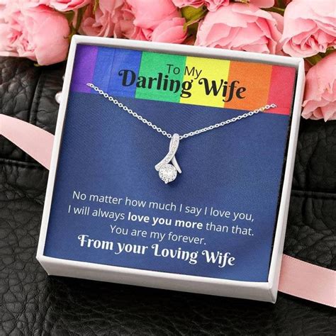 Lgbt Wife Necklace Perfect Lesbian Birthday Or Anniversary Etsy