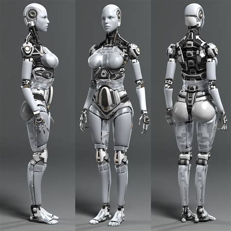 Female Robot By Andrewcrawshaw 3d Cgsociety Female Robot Robot