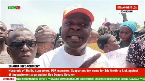 Shaibu Impeachment Hundreds Of Shaibu Supporters Pdp Members