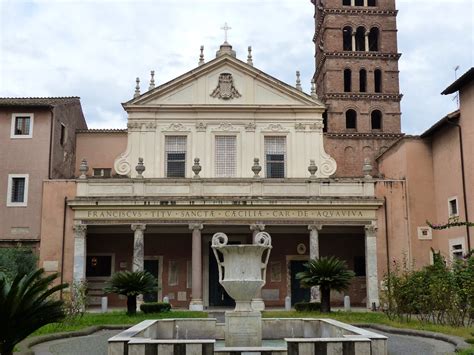 Catholic Pilgrims In Rome Santa Cecilia En Trastevere