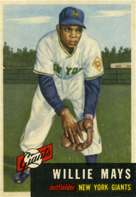 Willie mays baseball card value. 1953 Topps Willie Mays #244 Baseball Card Value Price Guide