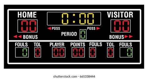 2426 Basketball Scoreboard Vector Images Stock Photos And Vectors