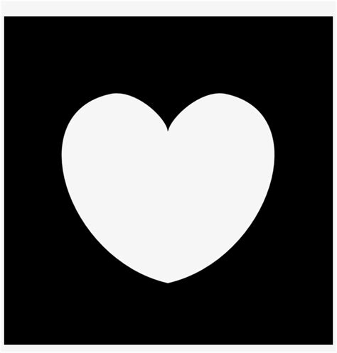 Plain Black Heart Frame White Heart Icon No Background 1000x1000