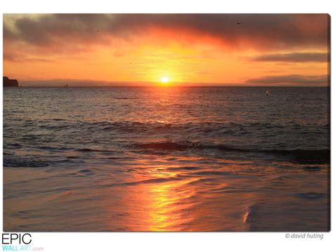 Golden Ocean Sunset San Francisco Fine Art Gallery Wrapped Canvas Pr