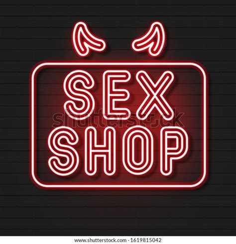 Neon Realistic Word Sex Advertising Vector Stock Vector Royalty Free