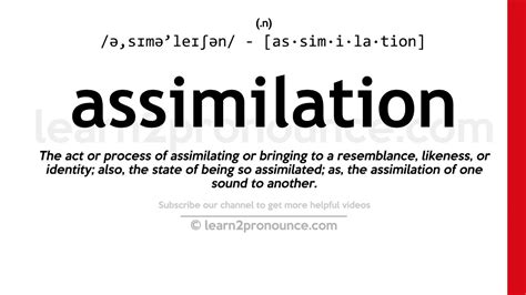 Pronunciation Of Assimilation Definition Of Assimilation Youtube
