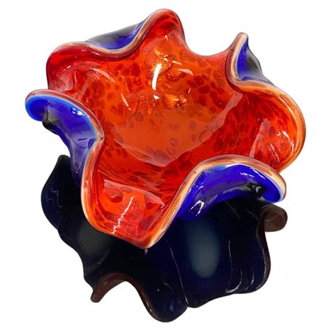 Red And Translucent Murano Glass Bowl Italy 1950s For Sale At 1stdibs Red Murano Glass Bowl