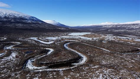 River Meandering Through Remote Valley Siberia Russia Photograph By