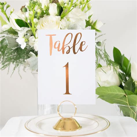 Copper Table Numbers Wedding Table Numbers Rustic Table Etsy