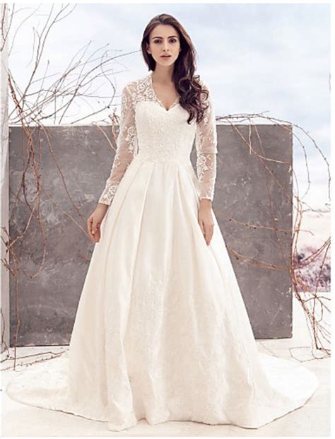 I've already shared with you awesome collection of wedding guest dresses. Plus Size Ling Sleeve Lace Boho Wedding A Line Plus Size ...
