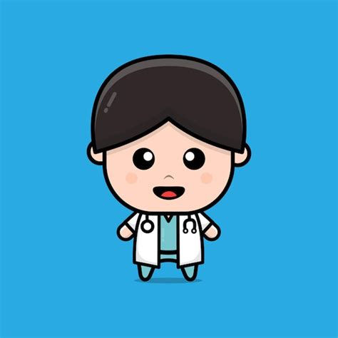 Premium Vector Cute Doctor Character Illustration