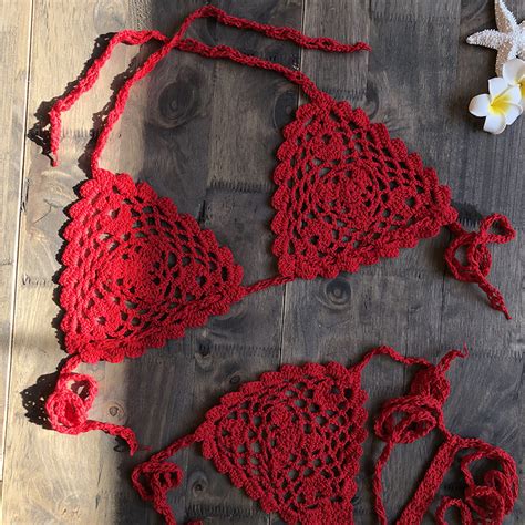 Victorias Vogue New Handmade Crochet Micro Bikini G Thong String Beach