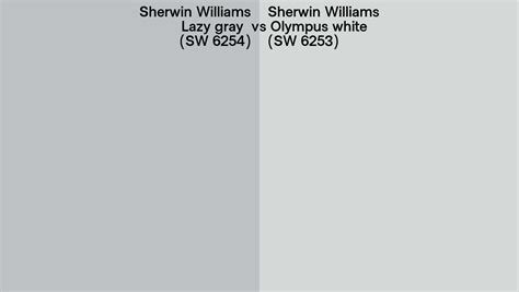 Sherwin Williams Lazy Gray Vs Olympus White Side By Side Comparison