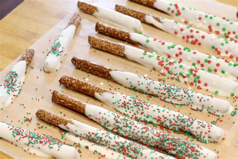 Almond Bark Dipped Pretzel Rods Recipe Through My Front Porch