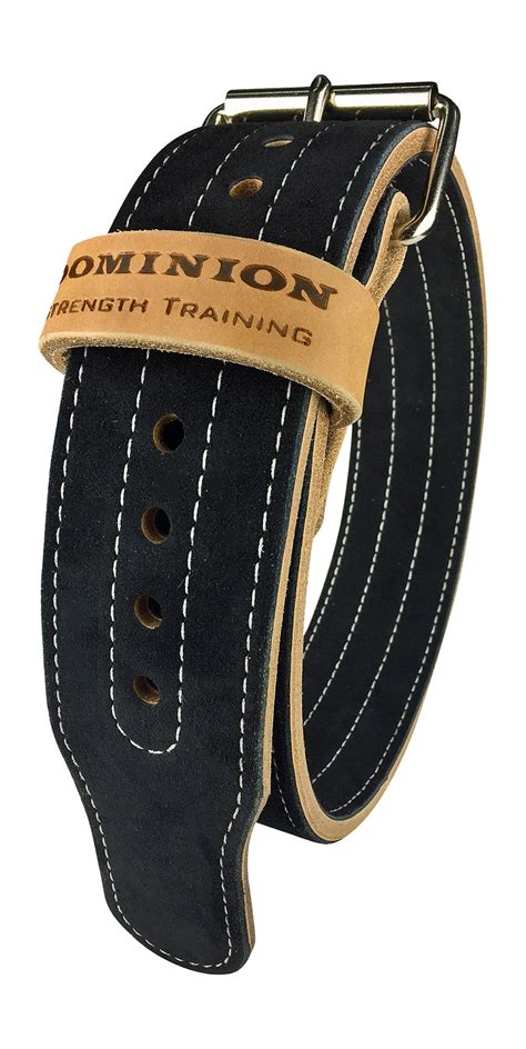 Black 3in Leather Weightlifting Belt Single Prong For Men And Women