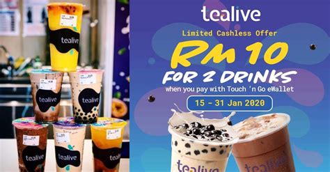 Now you can enjoy 2 tealive drinks worth rm6.50 each for only rm5 and rm3 balance in. Tealive Tawarkan Promosi Beli 2 Minuman hanya RM10 dengan ...