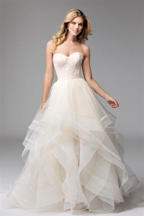 Unique A Line White Layered Wedding Gown Sweetheart Strapless Bridal Dresses Floor Length