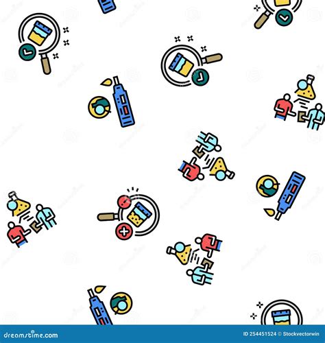 Drug Test Examination Device Vector Seamless Pattern Stock Vector