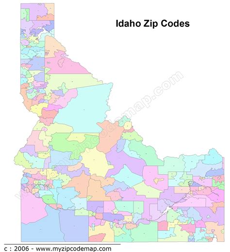 Amazon Com Zip Code Wall Map Of Eagle Id Zip Code Map Not Laminated
