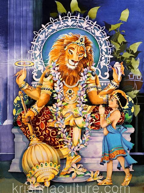 Prahlad Nrsimha Canvas Art Hindu Art Hindu Deities